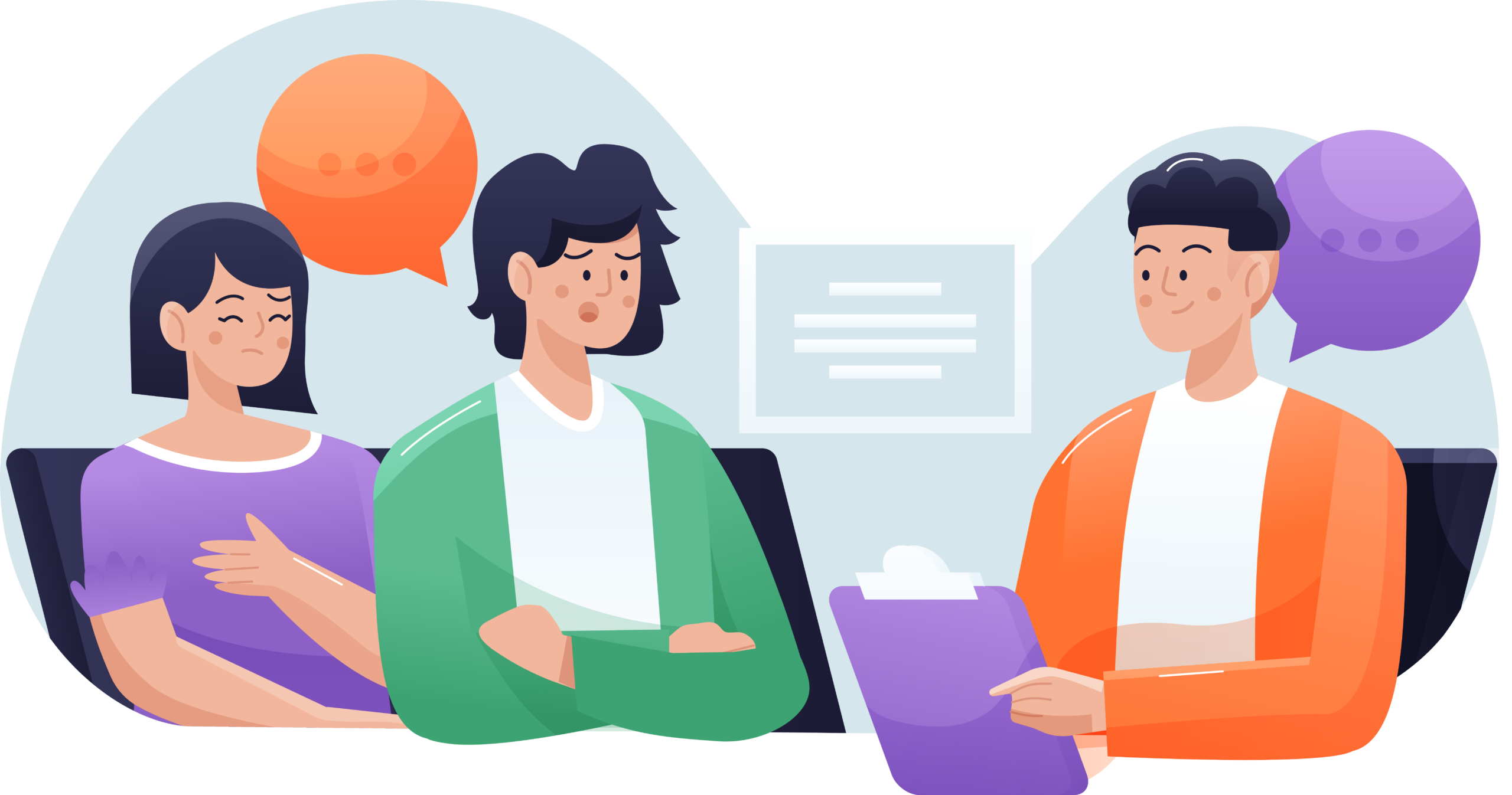 Illustration einer Paarberatung mit zertifiziertem PREPARE/ENRICH Anbieter zur Beziehungsanalyse und Kommunikation